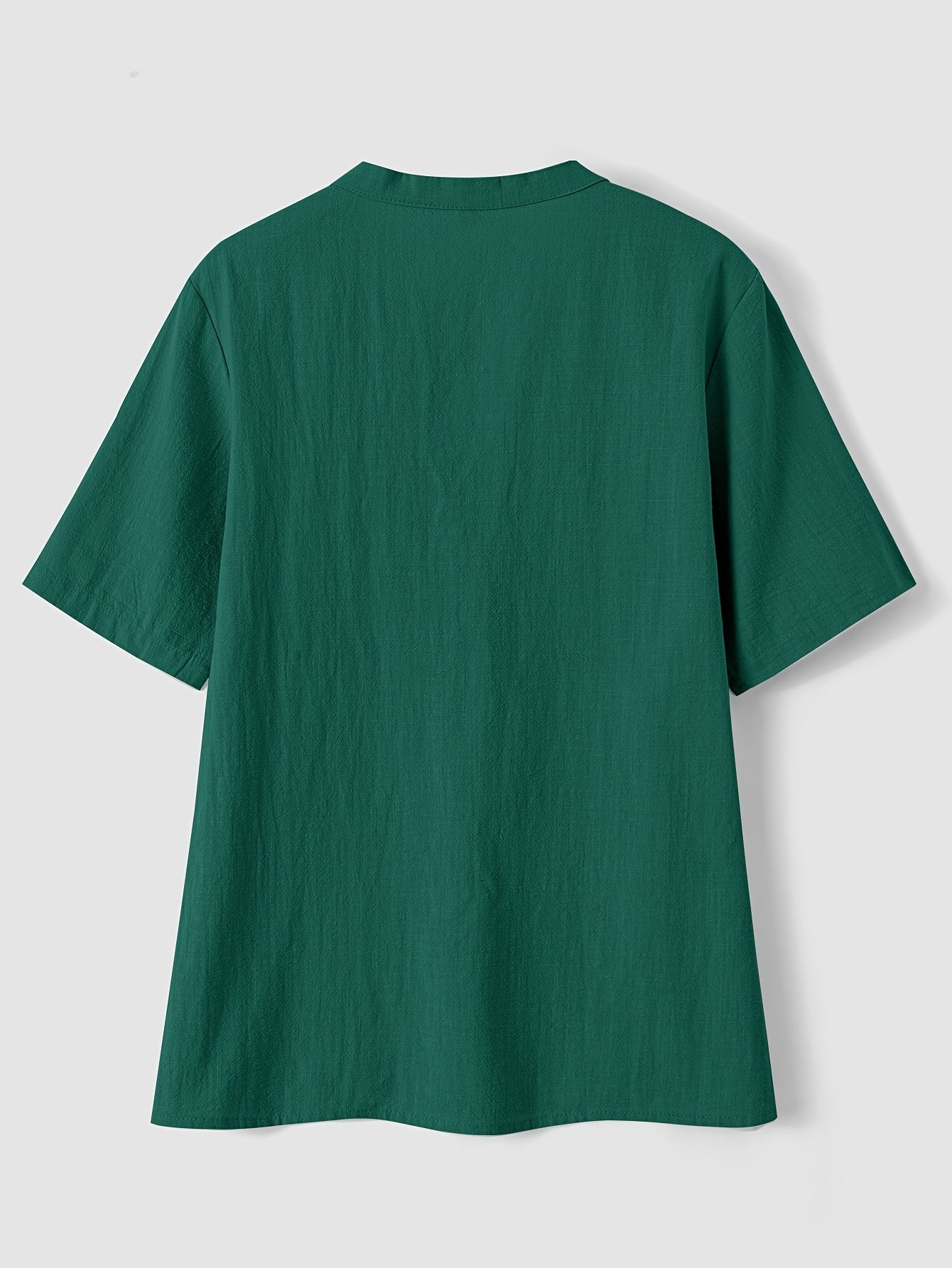 Blusa Elegante con Escote en V y Botones de Madera