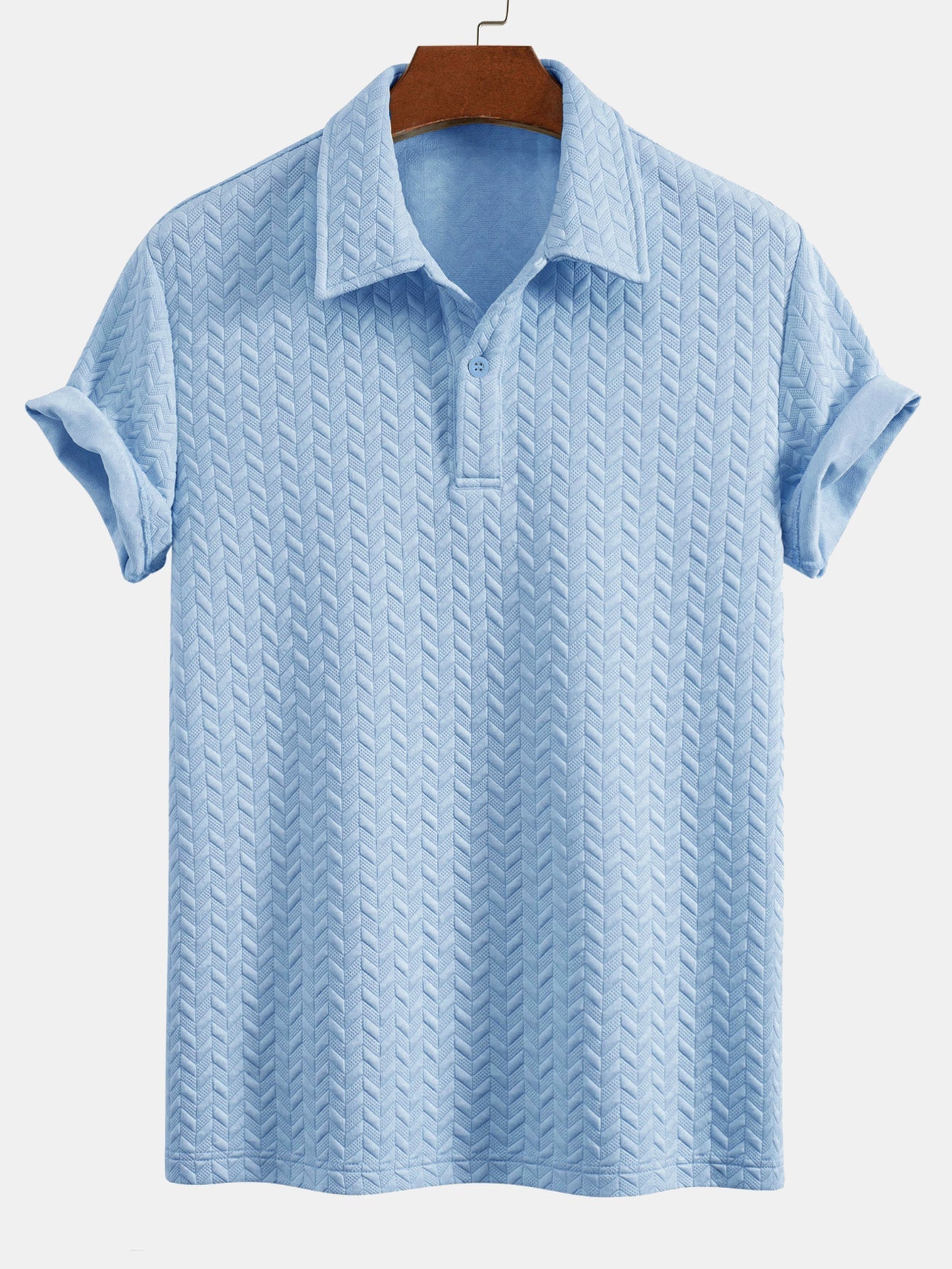 Completo Polo E Shorts Jacquard Geometrico Uomo