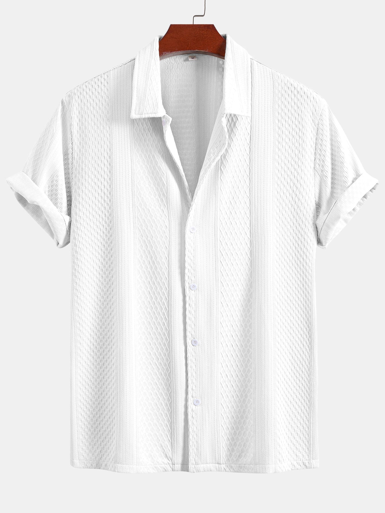 Completo Camicia Jacquard Geometrica e Pantaloni Dritti