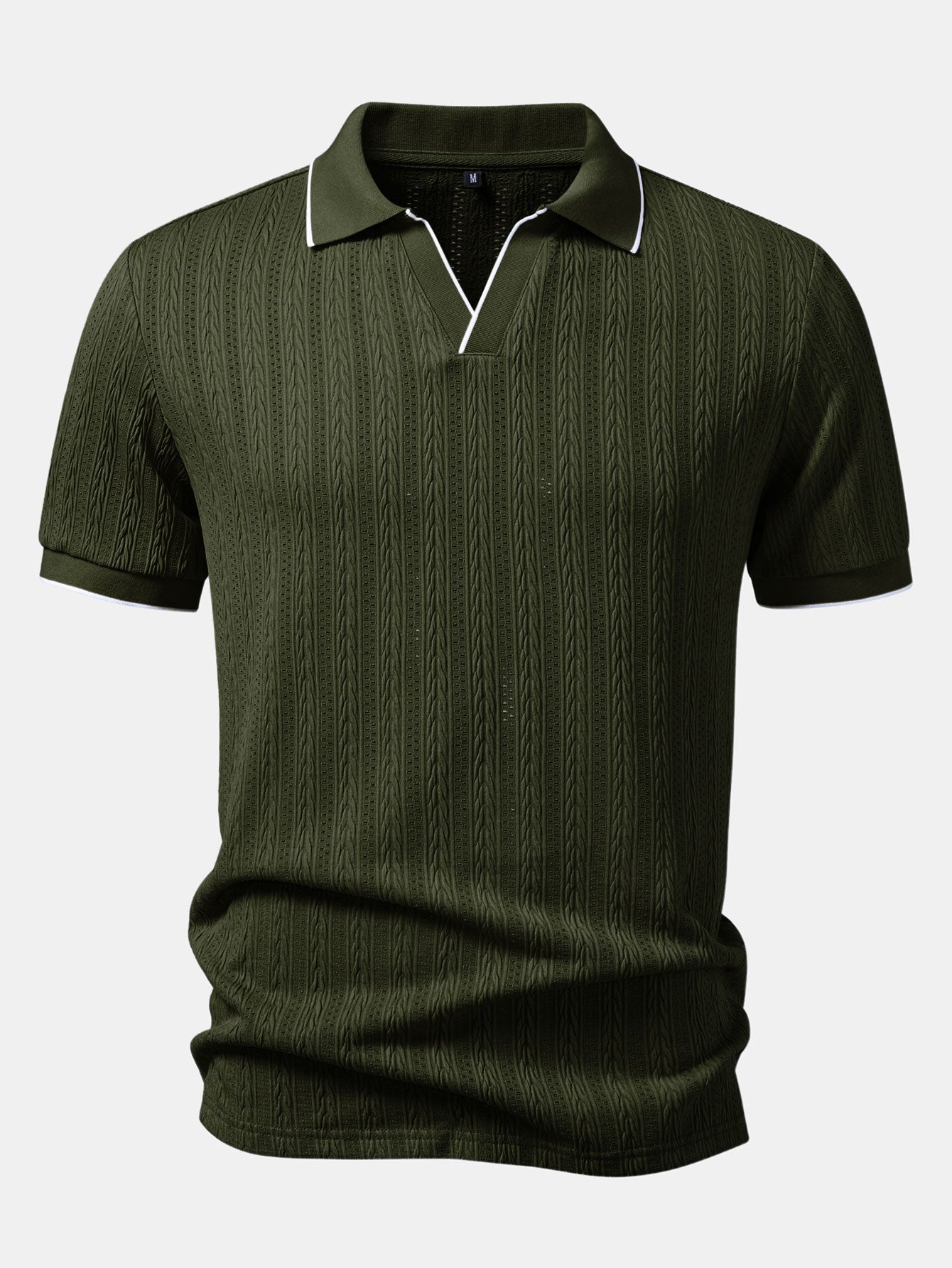 Completo Polo Jacquard Geometrico con Pantaloni Slim