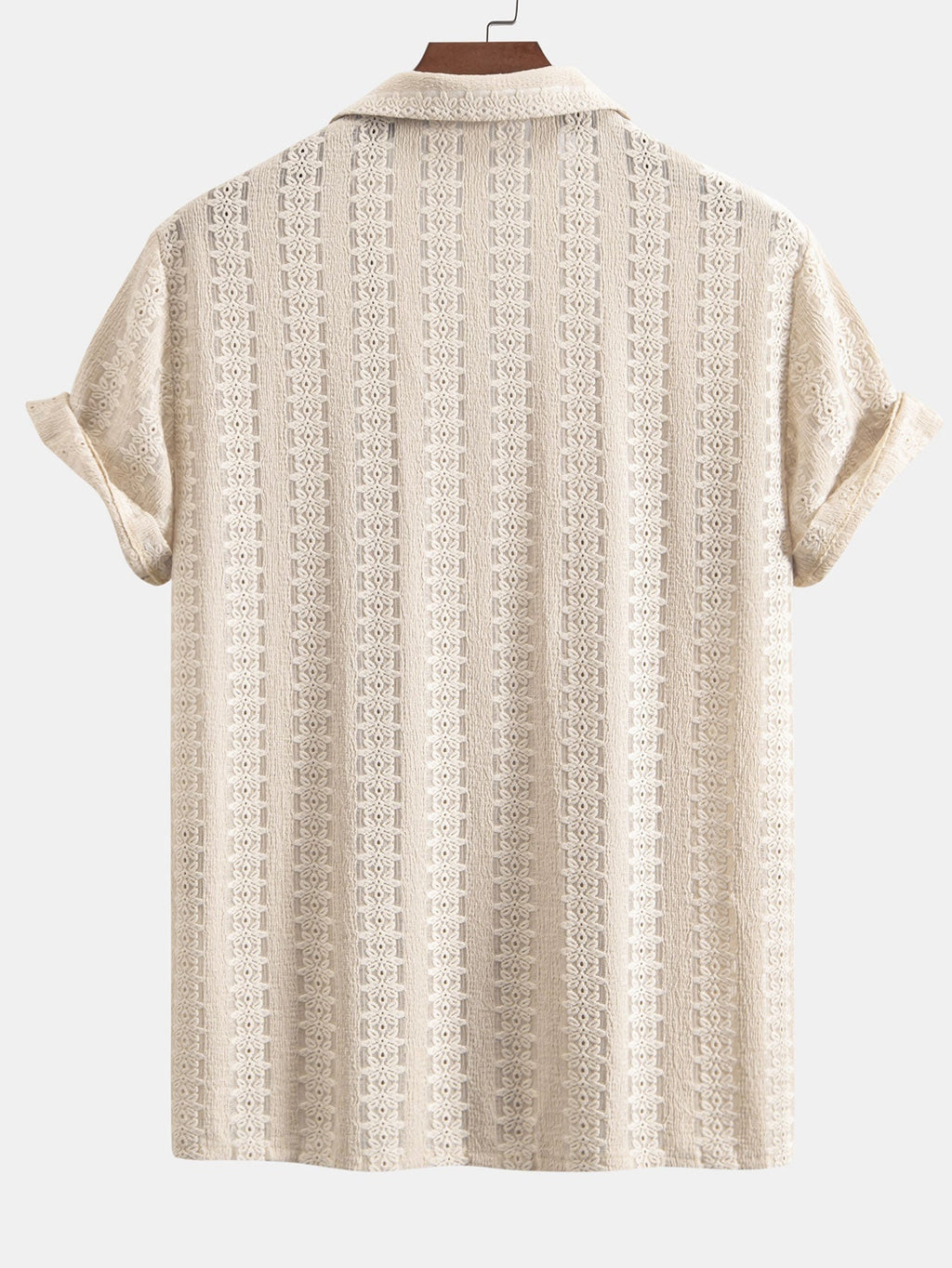 Completo Camicia Cubana Jacquard Floreale e Pantaloni