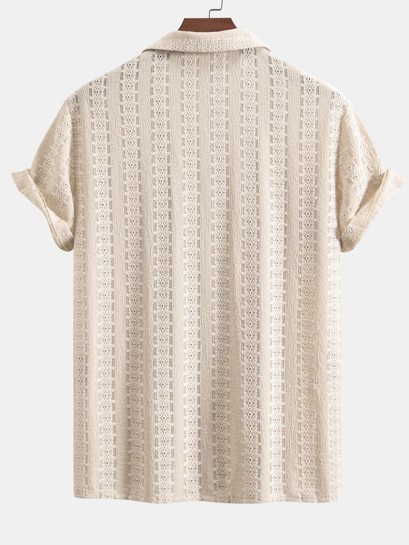 Completo Camicia Cubana Jacquard Floreale e Pantaloni