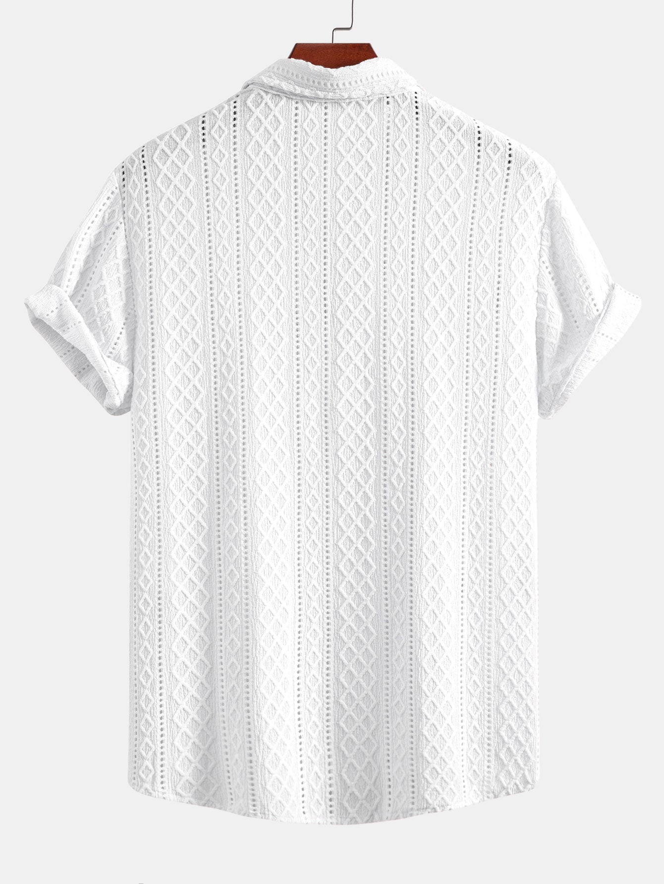 Completo Camicia Jacquard Geometrica e Pantaloni Lino