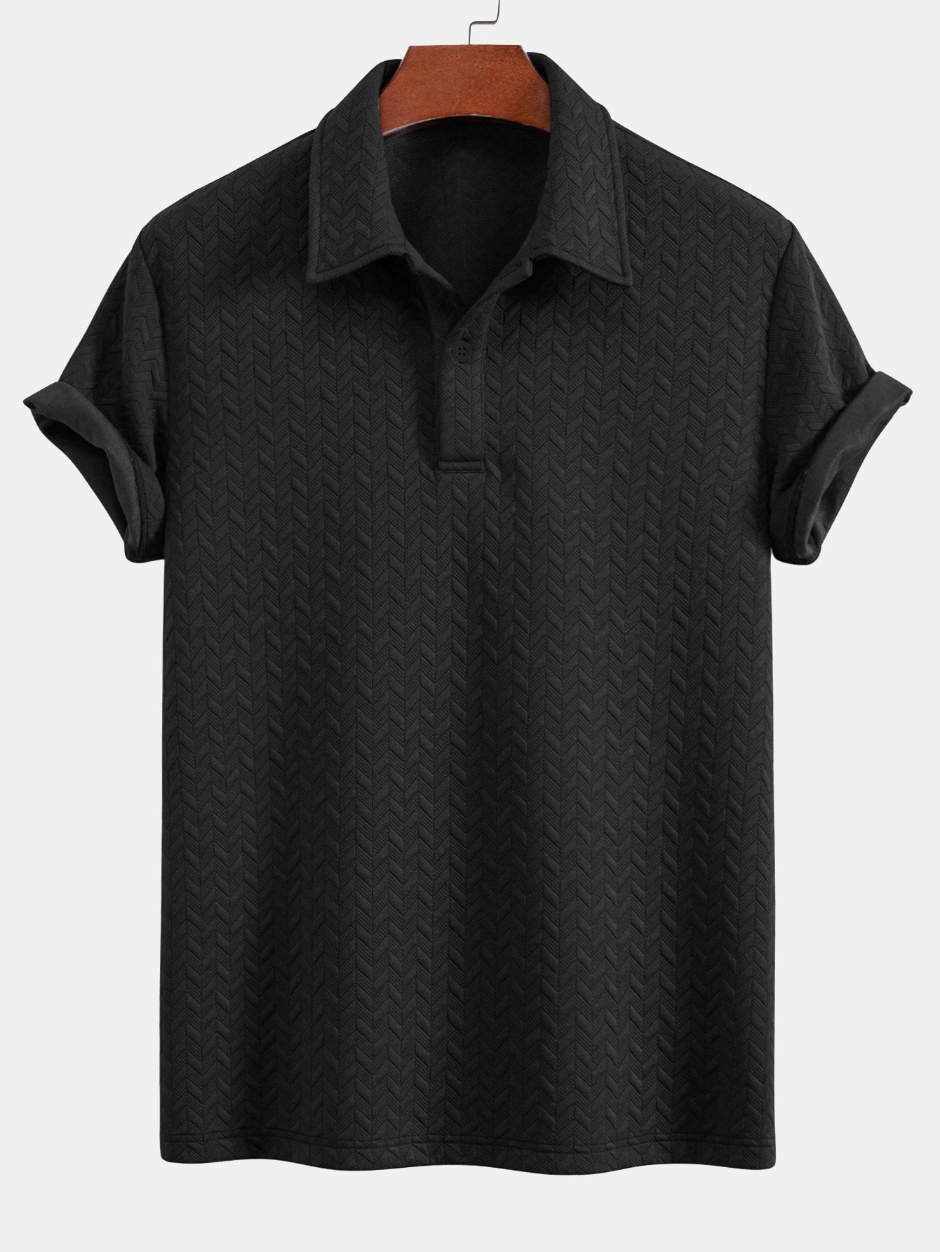 Completo Polo E Shorts Jacquard Geometrico Uomo