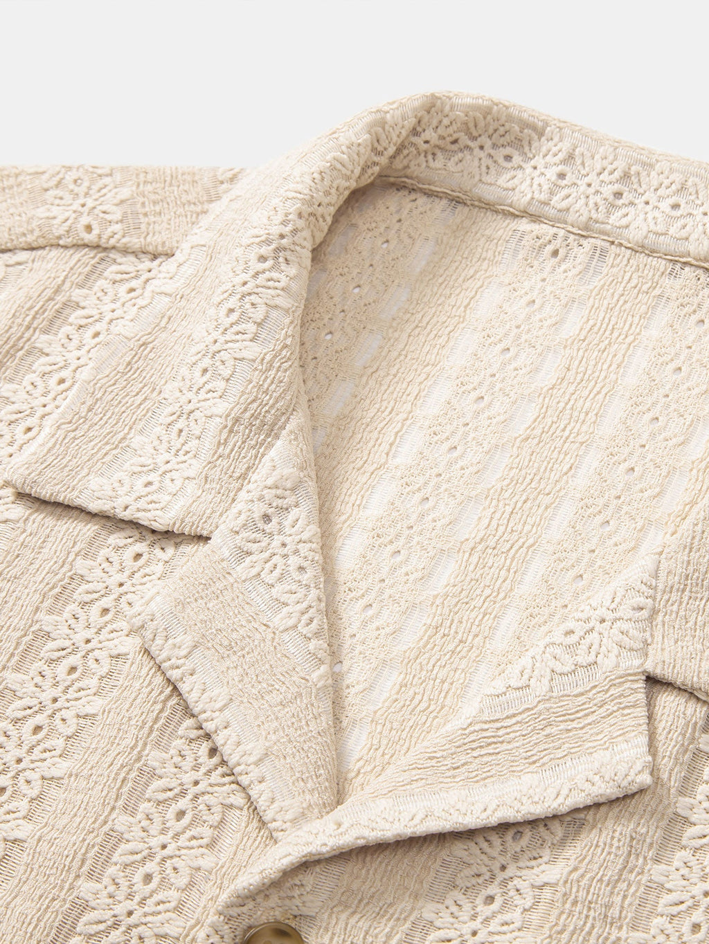 Completo Camicia Cubana Jacquard Floreale e Pantaloni