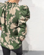 Blusa De Mujer Con Manga Abullonada Y Volantes