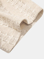 Completo Camicia Cubana Jacquard Floreale e Pantaloni