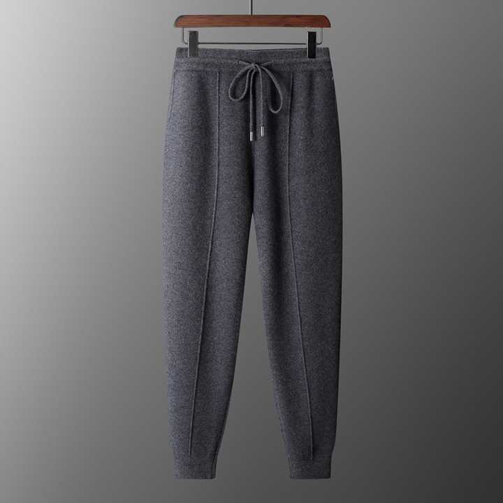 Pantalón De Hombre 100% Cachemira Corte Entallado