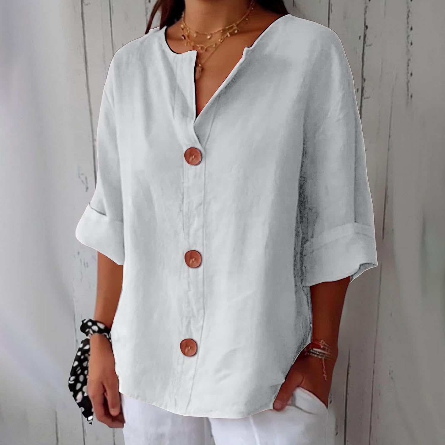 Blusa Oversize Minimal Minimalista a Righe Verticali