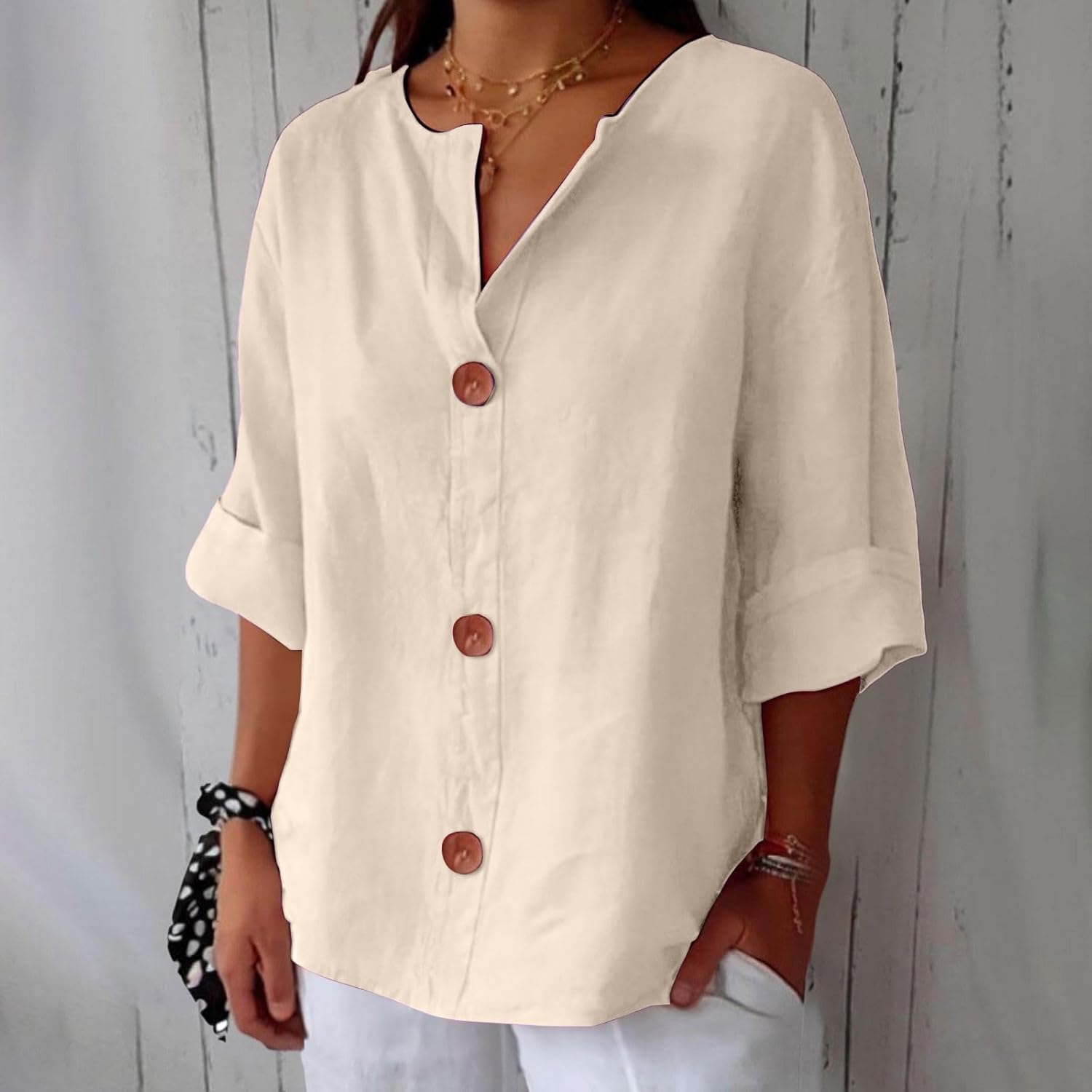 Blusa Oversize Minimal Minimalista a Righe Verticali