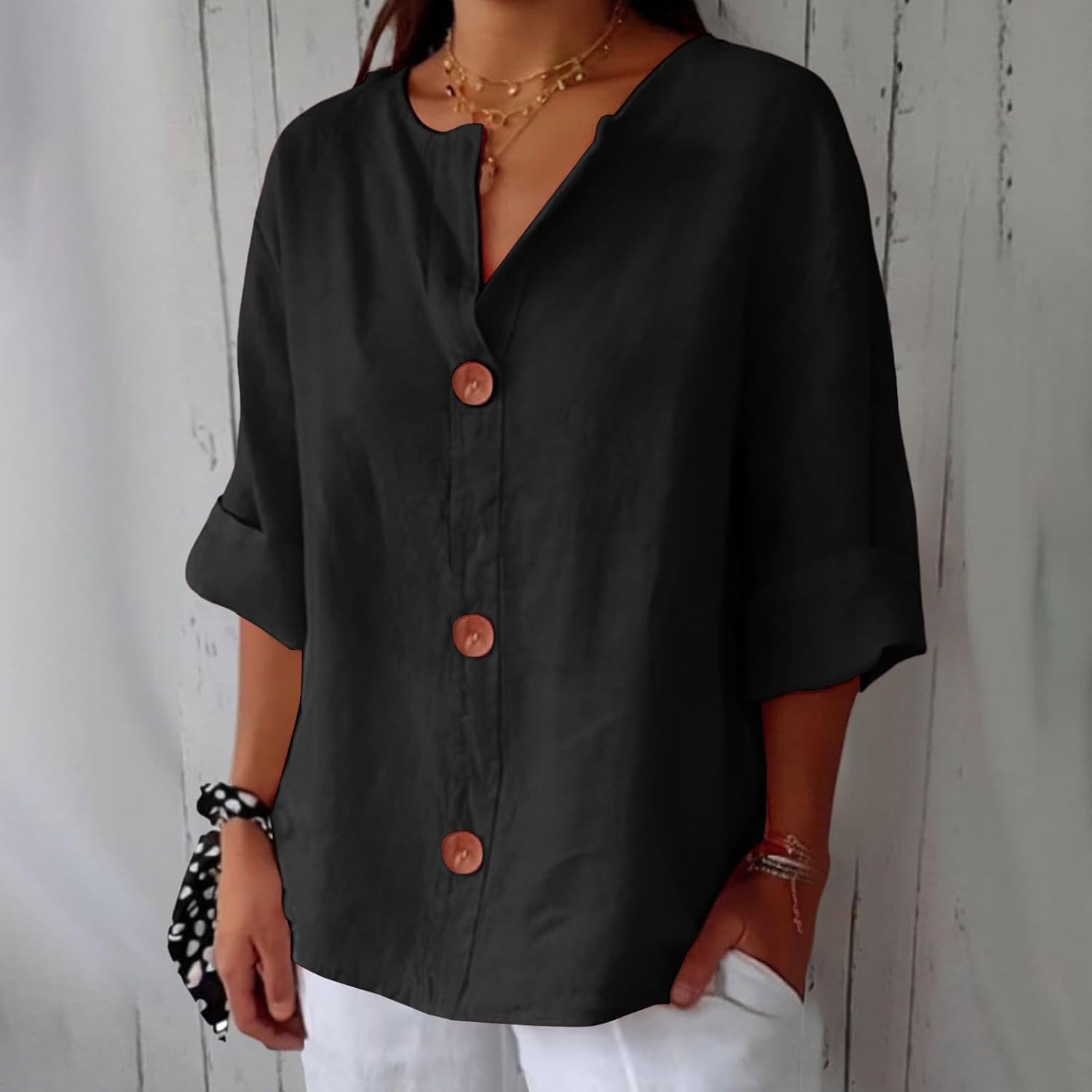 Blusa Oversize Minimal Minimalista a Righe Verticali
