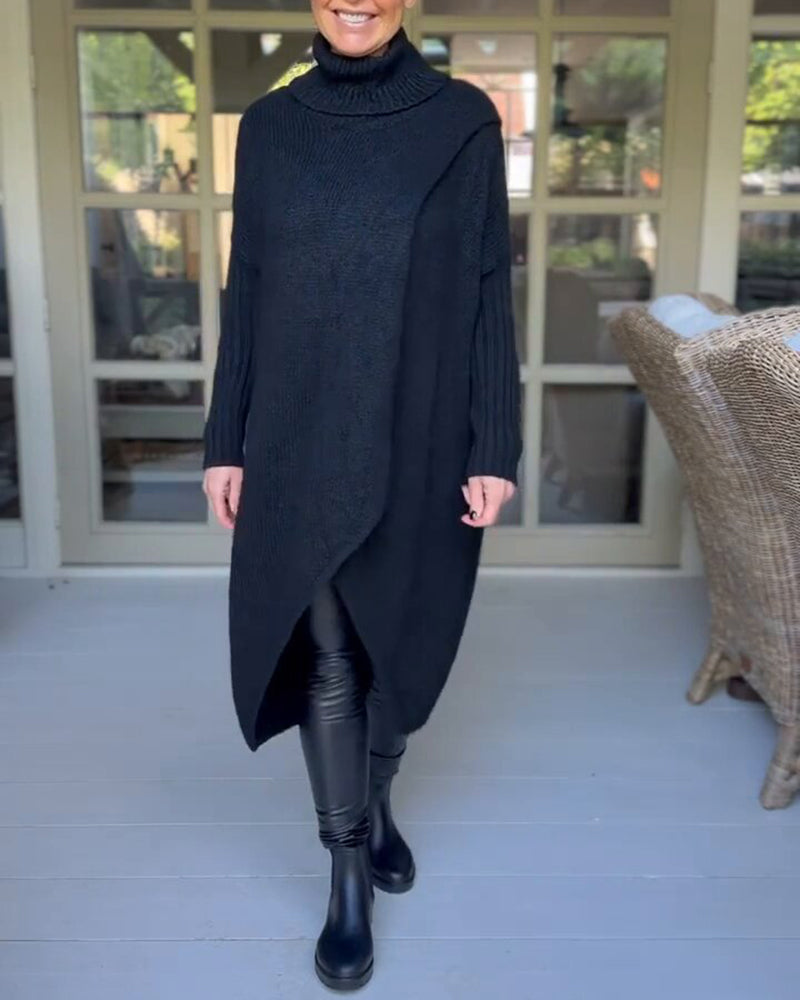 Jersey De Cuello Alto Y Manga Larga – Cálido Y Elegante