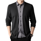 Camisa Cárdigan Hombre 2 en 1 de Tejido Premium