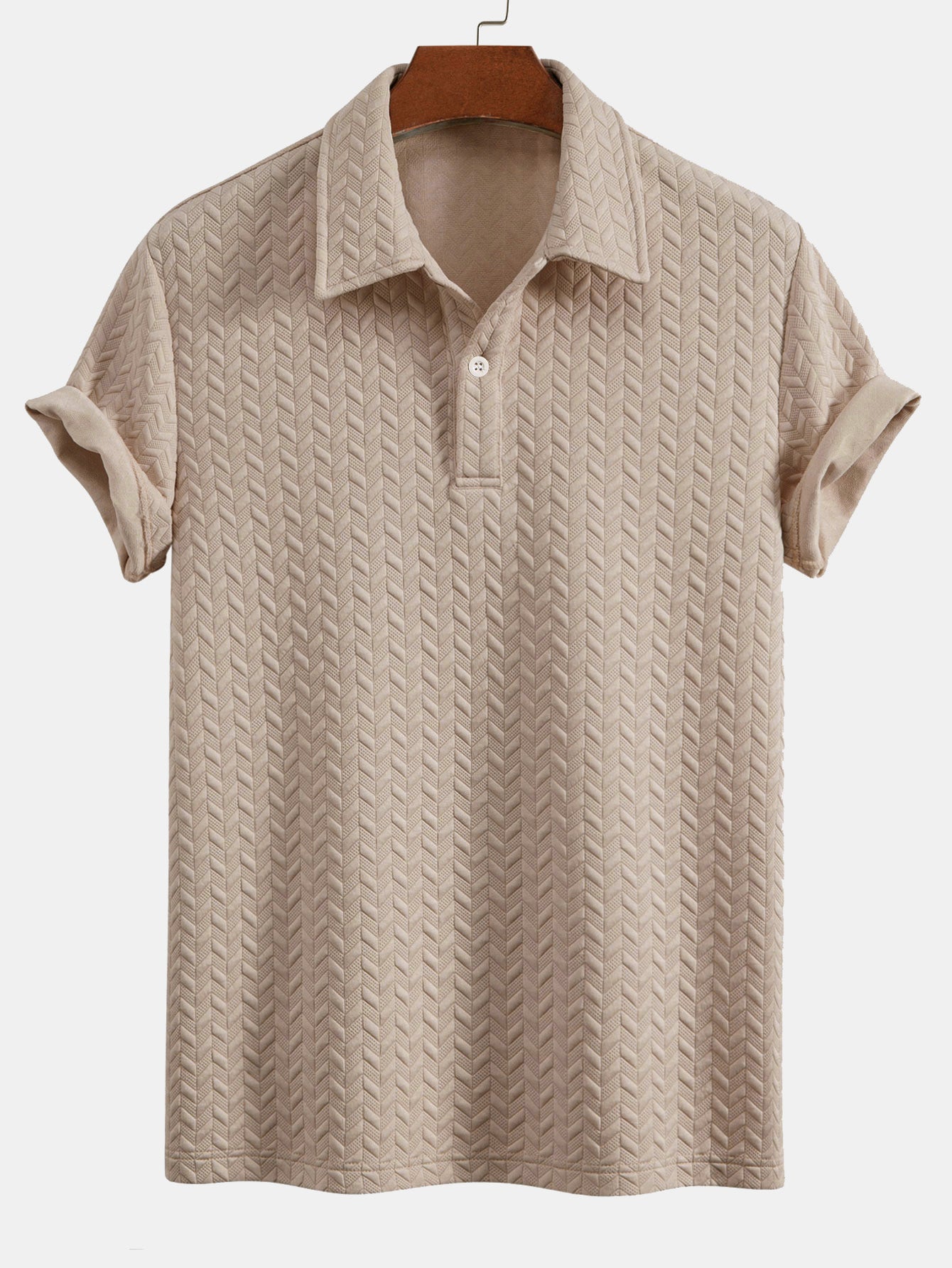 Completo Polo E Shorts Jacquard Geometrico Uomo