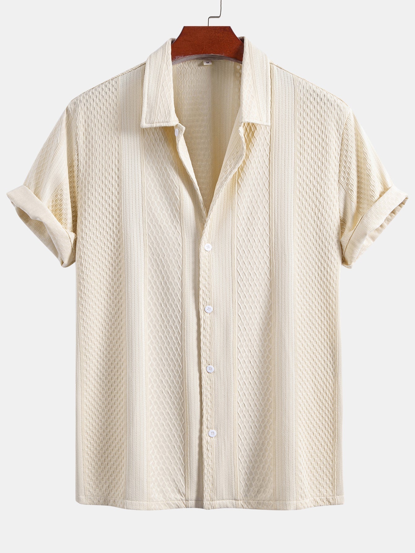 Completo Camicia Jacquard Geometrica e Pantaloni Dritti