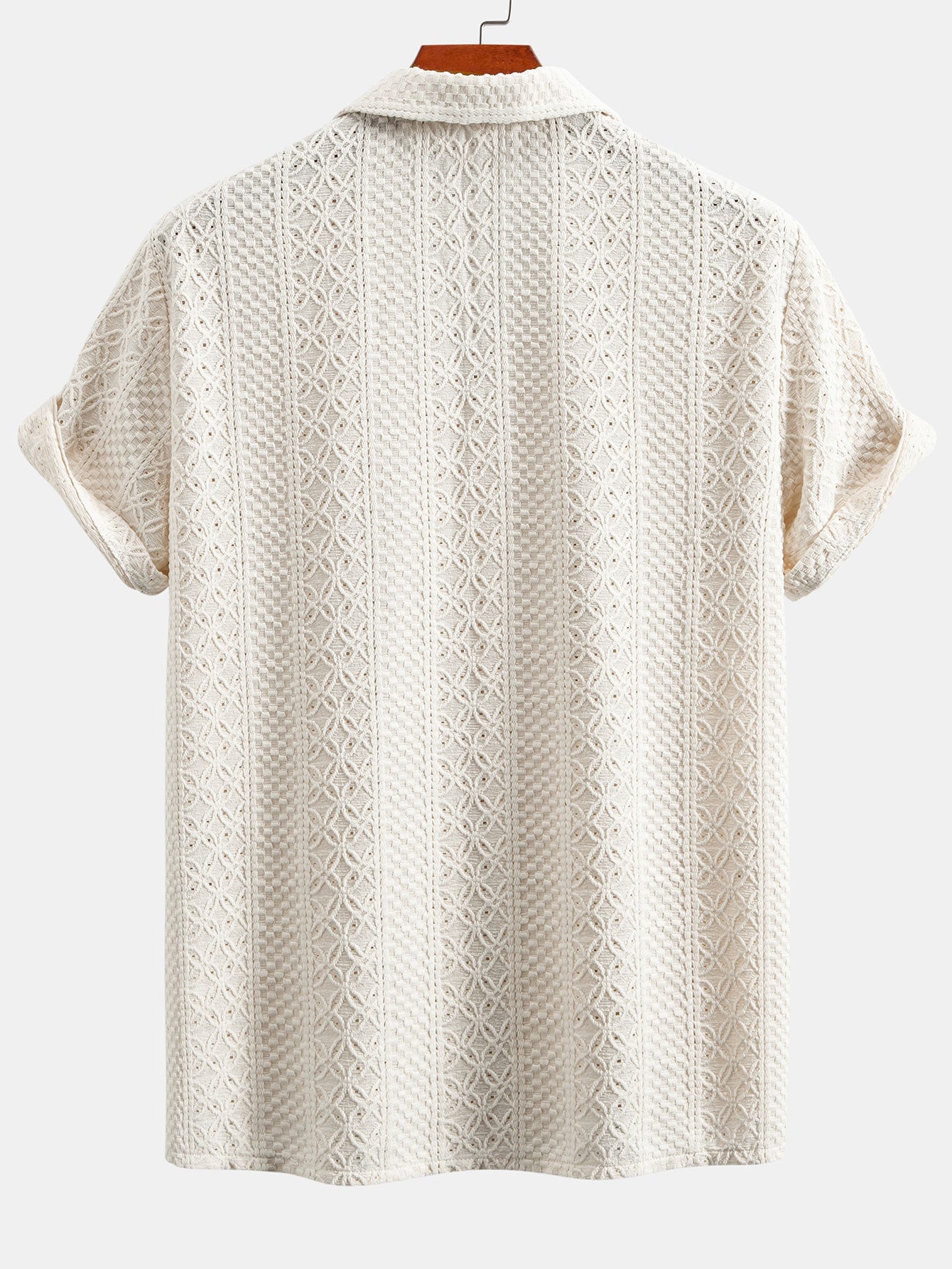 Completo Camicia Cubana Jacquard Floreale e Pantaloni