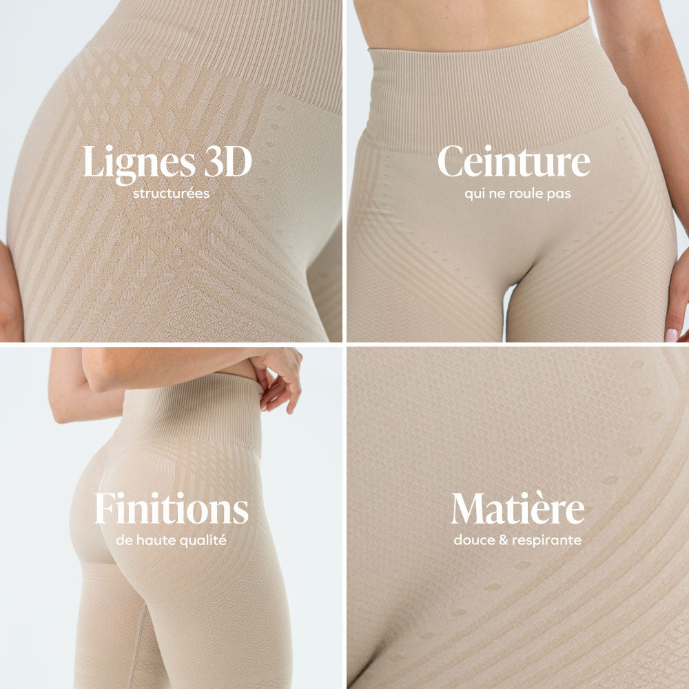 Leggings Modellanti 3D Drenanti A Compressione Morbida