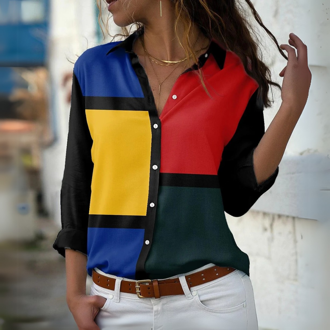 Blusa Estampada Elegante de Mujer – Corte Femenino