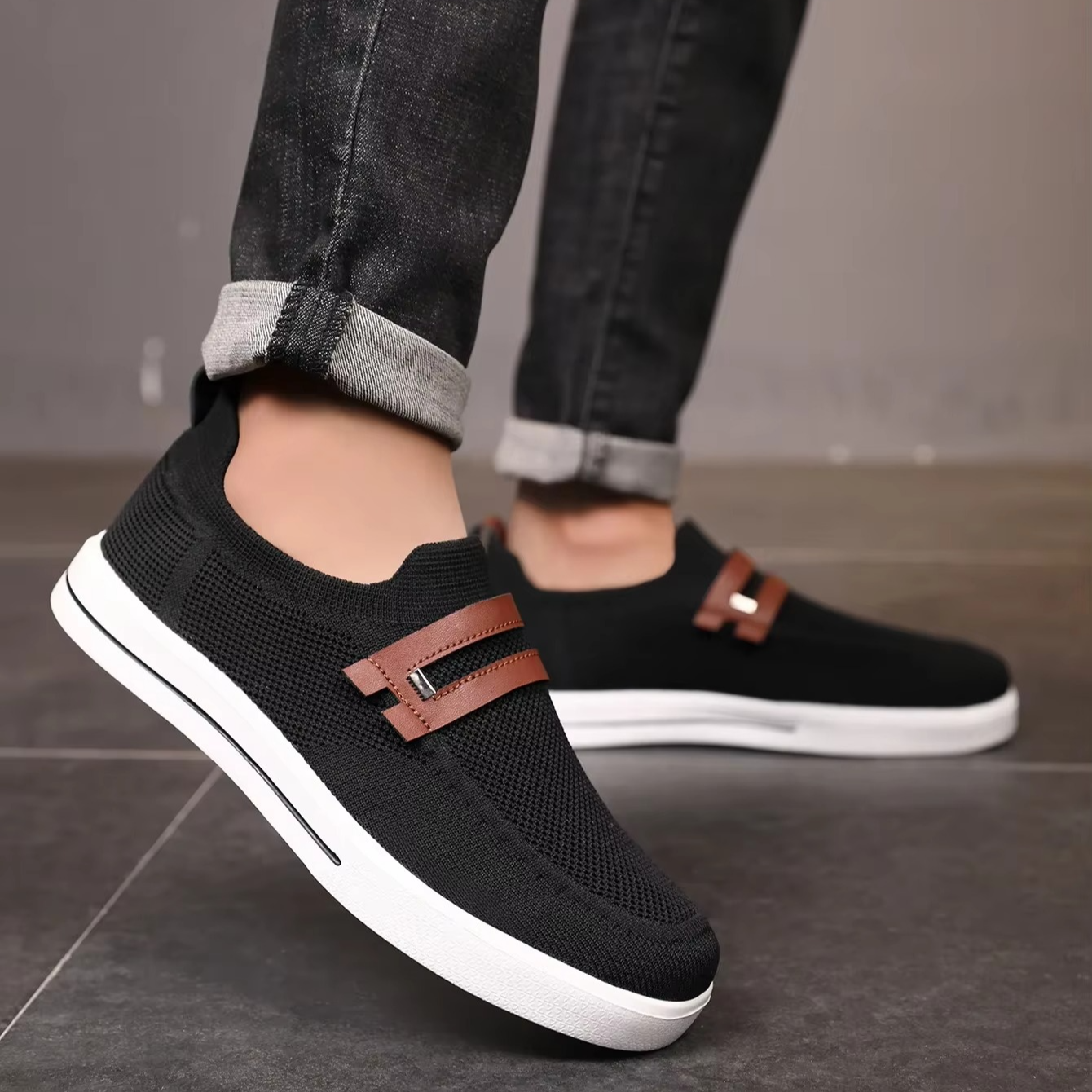 Zapatillas Hombre Air Knit Ligeras y Transpirables