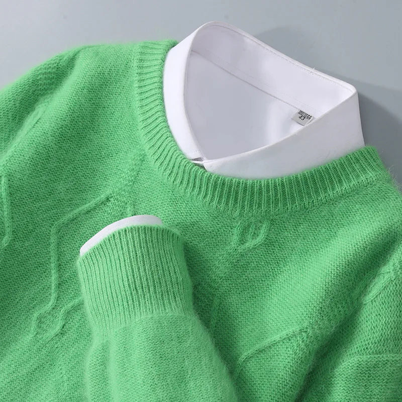 Jersey De Cachemira Hombre Con Patrón De Rombo