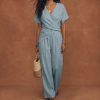 Completo Elegante Due Pezzi con Top Incrociato