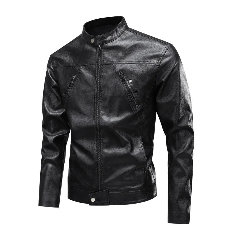 Chaqueta De Piel Tipo Aviador Estilo Piloto