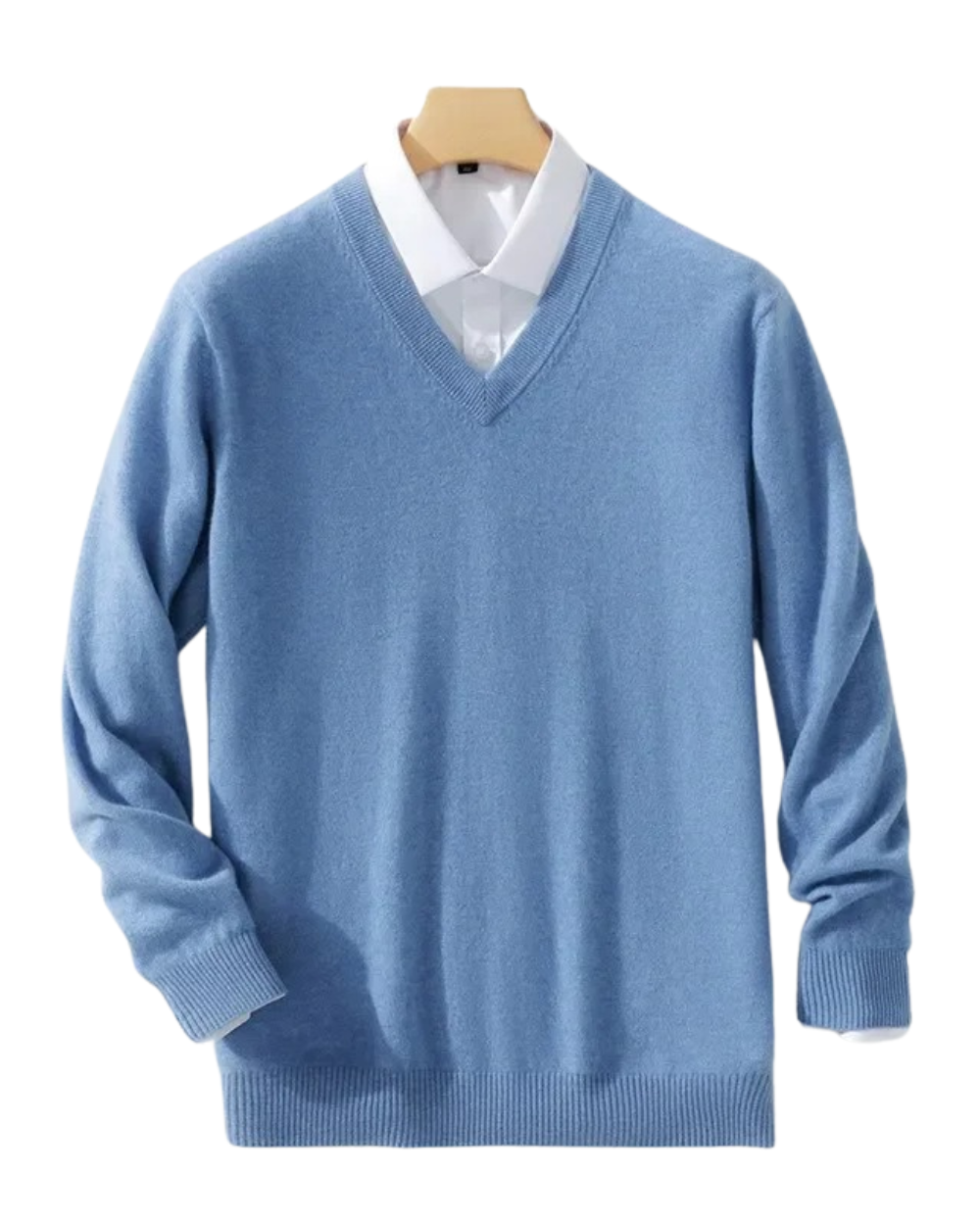 Jersey De Hombre De Cachemira Con Cuello En V Ajustado