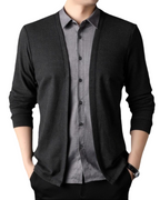Camisa Cárdigan Hombre 2 en 1 de Tejido Premium