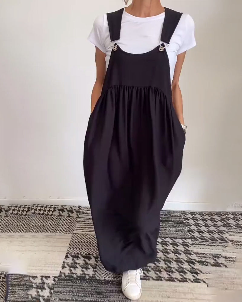 Vestido Casual con Tirantes Lisos Ajustables