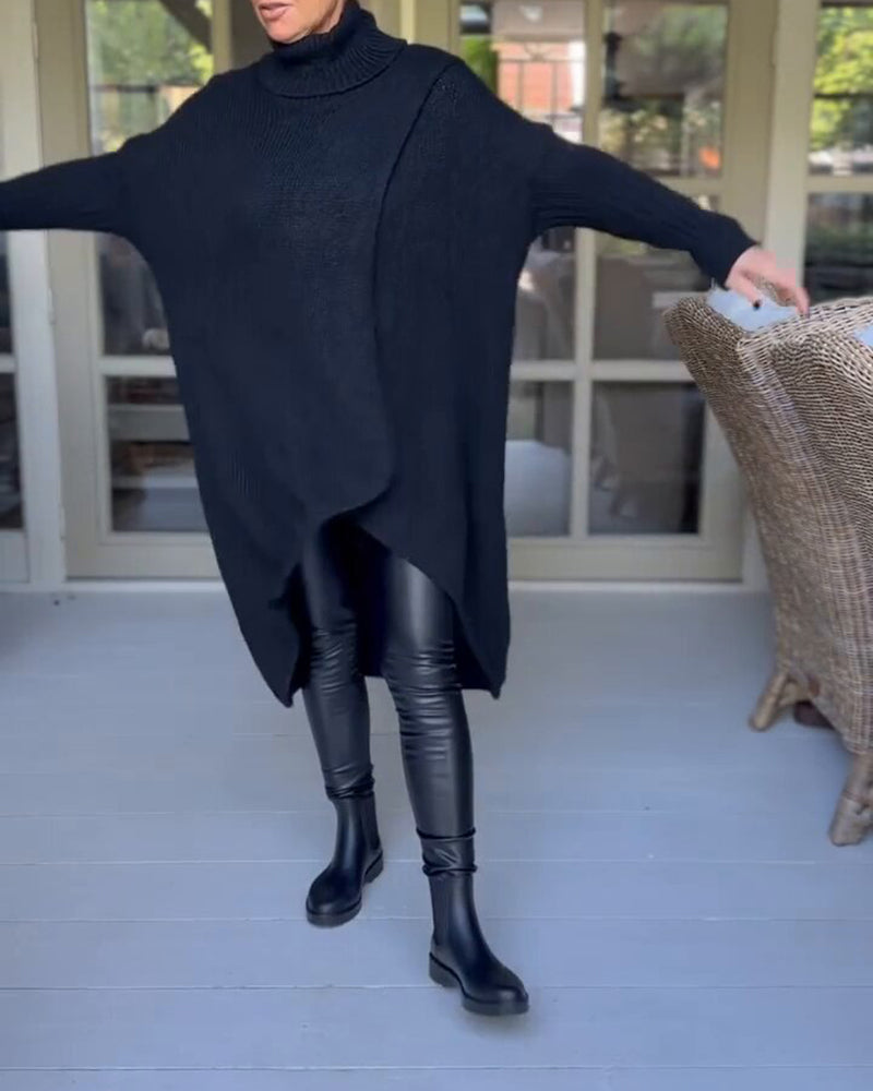 Jersey De Cuello Alto Y Manga Larga – Cálido Y Elegante