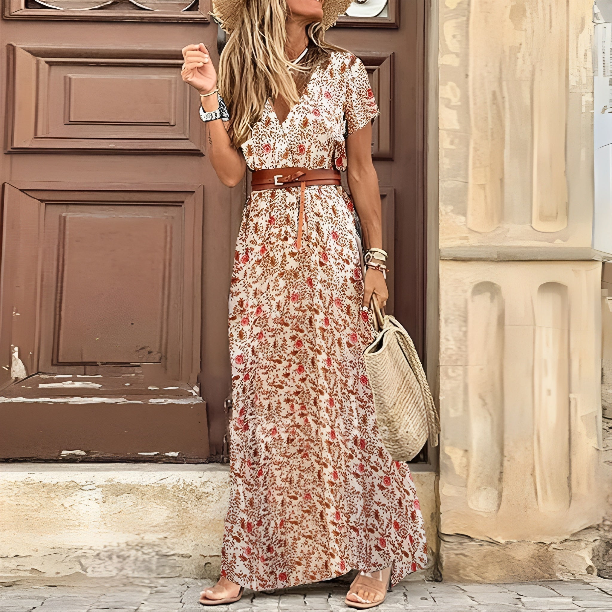 Vestido Maxi Bohemio Elegante de Viscosa Ligera