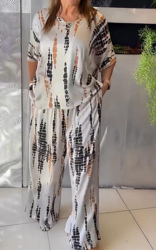 Completo Casual Stampa Marie Due Pezzi Donna