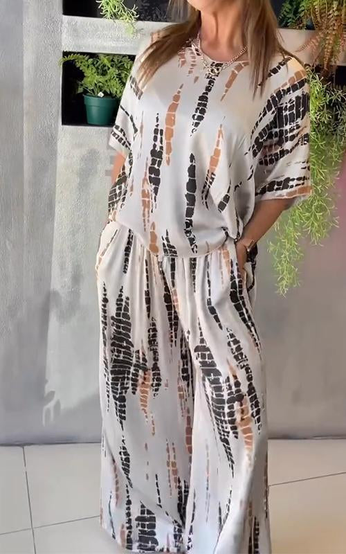 Completo Casual Stampa Marie Due Pezzi Donna