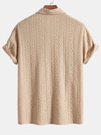 Completo Camicia Cubana Jacquard e Pantaloni in Lino