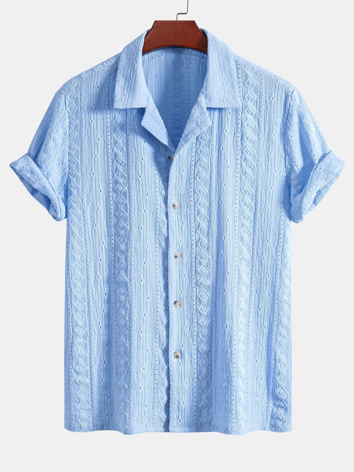 Completo Camicia Cubana Jacquard e Pantaloni in Lino