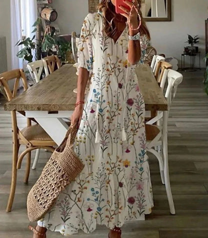 Vestido Boho Elegante Fluido Para Mujer
